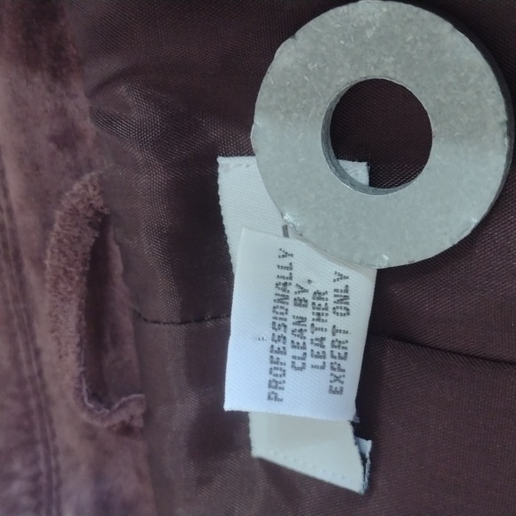 Loft Vintage Purple Leather One Button Jacket Size 12 - Picture 5 of 10